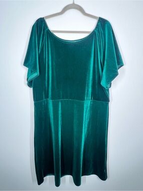The Children’s Place Green Velour Family Matching Fit Flare Dress XXL